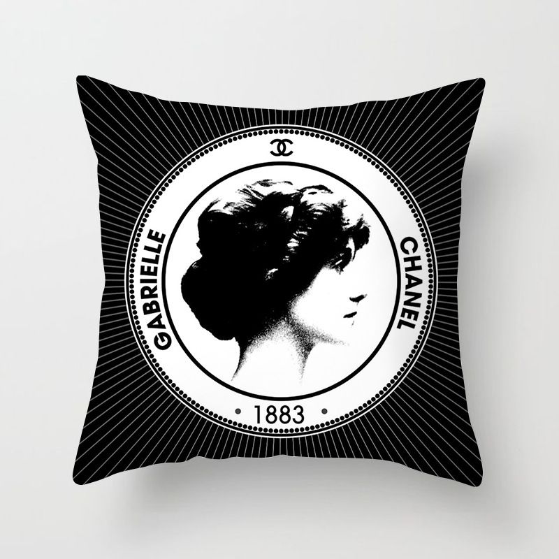 Black Pillow Cover with Decorative Square Throw Cushion Case for Bed Sofa view 3