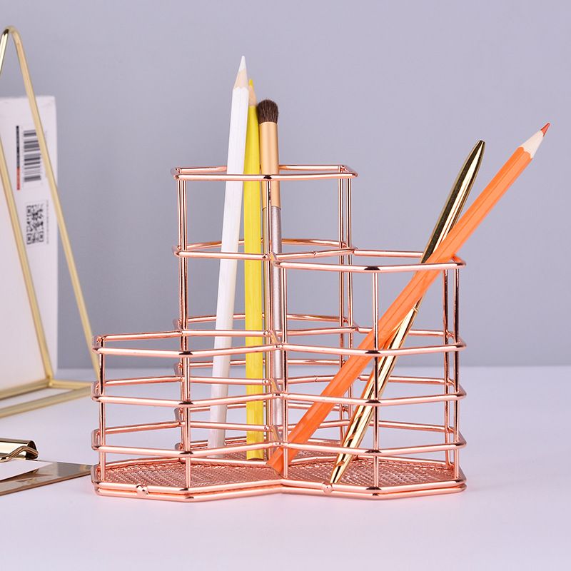 Pen Holder，3 in 1 Desk Organizer，kitchen Utensil Holder，Rose Gold Makeup Brush view 3