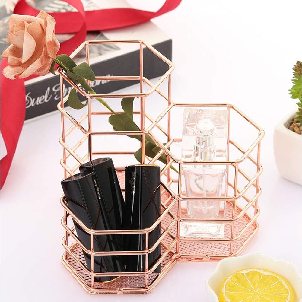 Pen Holder，3 in 1 Desk Organizer，kitchen Utensil Holder，Rose Gold Makeup Brush view 5