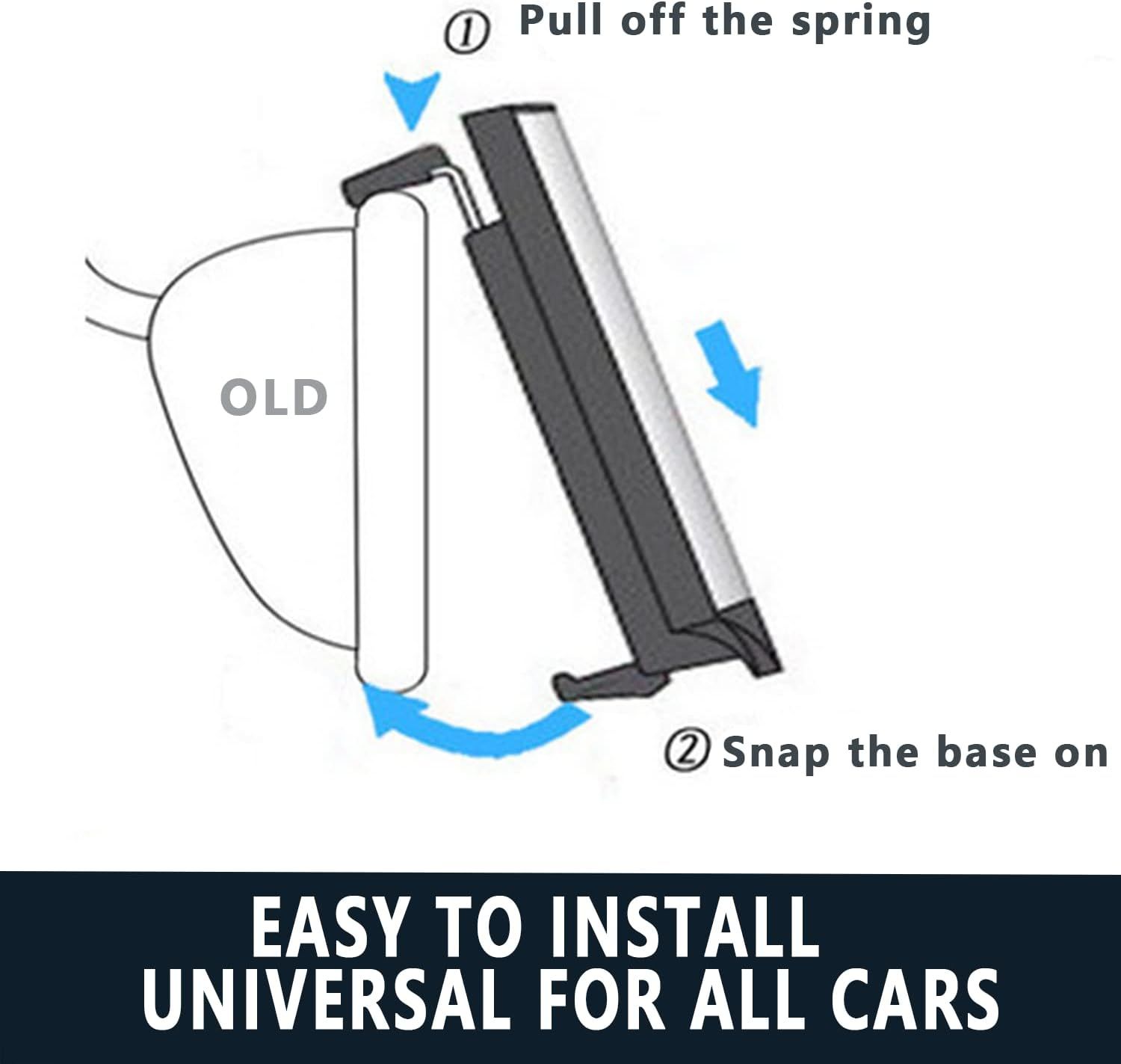 Universal Rear view Mirror Panoramic Wide Angle curved Rearview Mirror to view 3