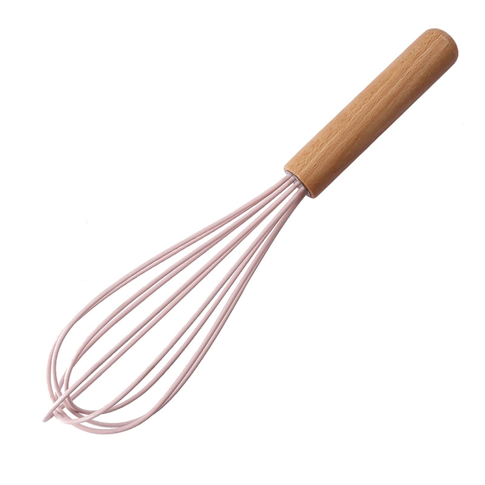 Wooden Handle Manual Kitchen Whisks for Cooking
