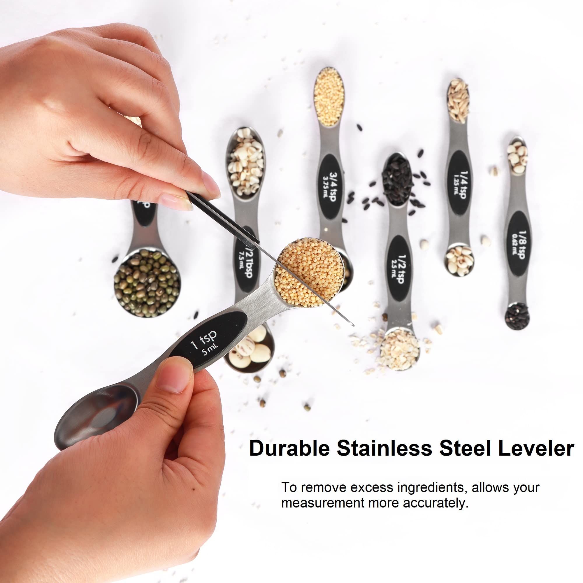 Magnetic Measuring Spoons Set with Leveler view 3