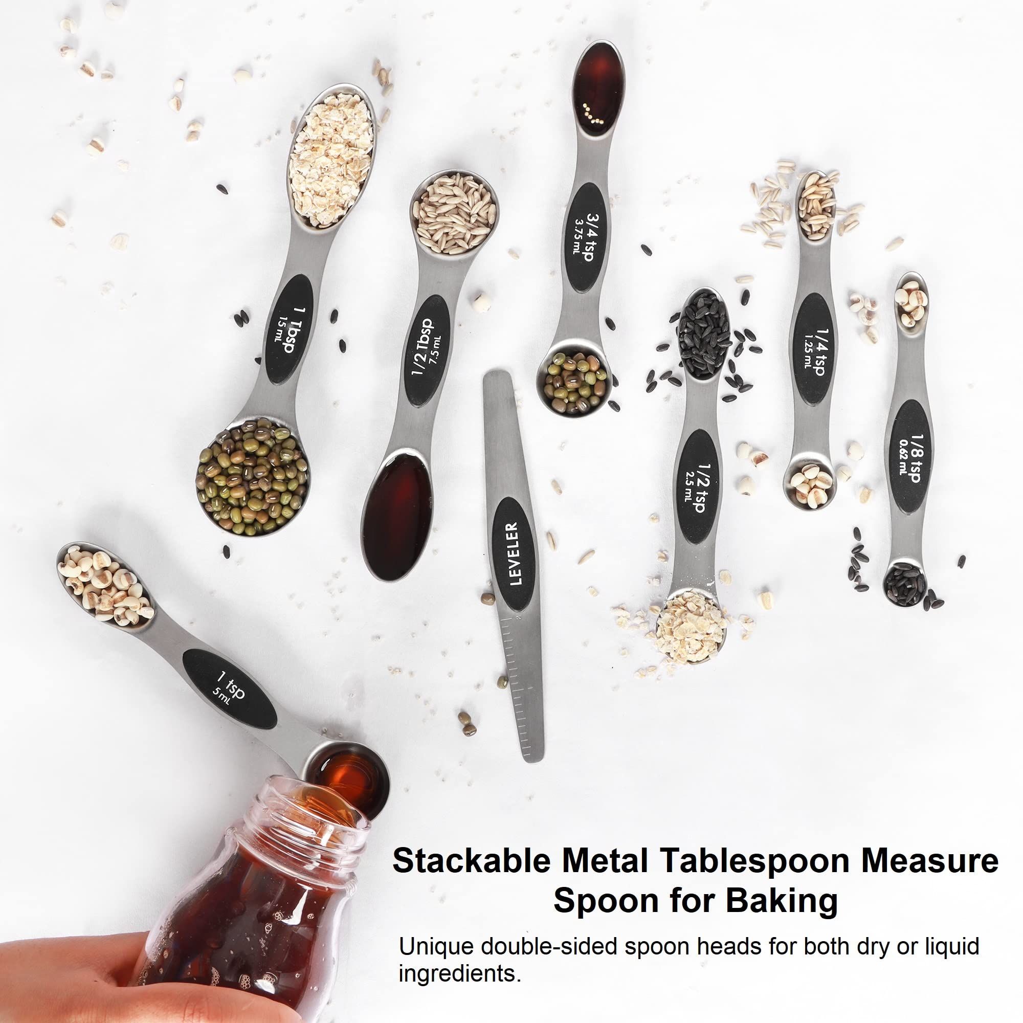Magnetic Measuring Spoons Set with Leveler view 4
