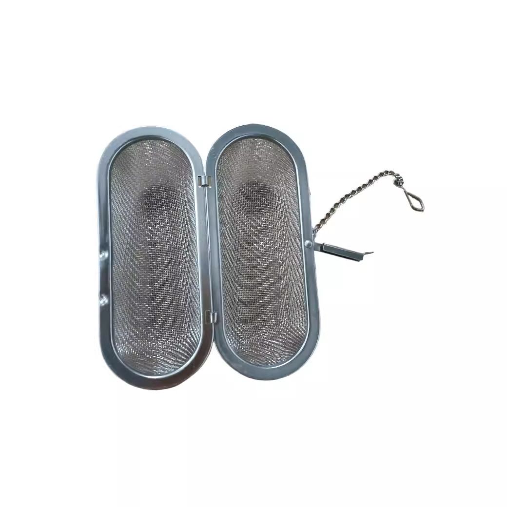 Floating Stainless Steel Mesh Tea Infuser Oval Loose Leaf Tea Steeper Soups view 3