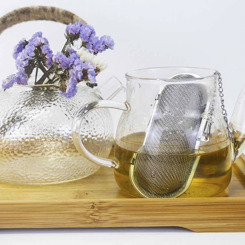 Floating Stainless Steel Mesh Tea Infuser Oval Loose Leaf Tea Steeper Soups view 5
