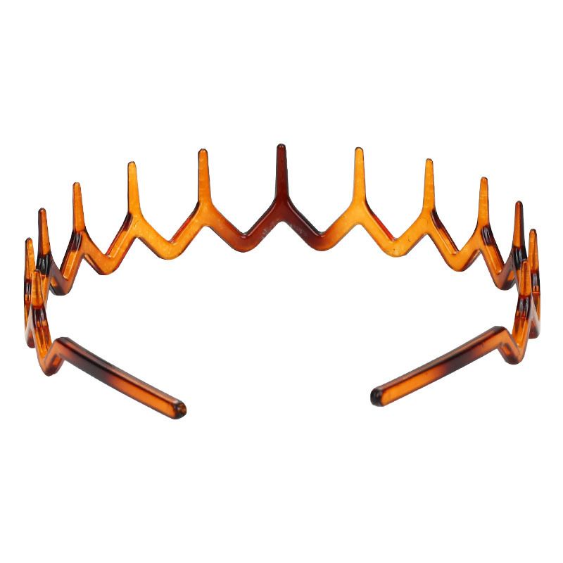2pcs Zigzag Headband Plastic Wavy Tooth Sharks Tooth Hair Comb Headband for view 4