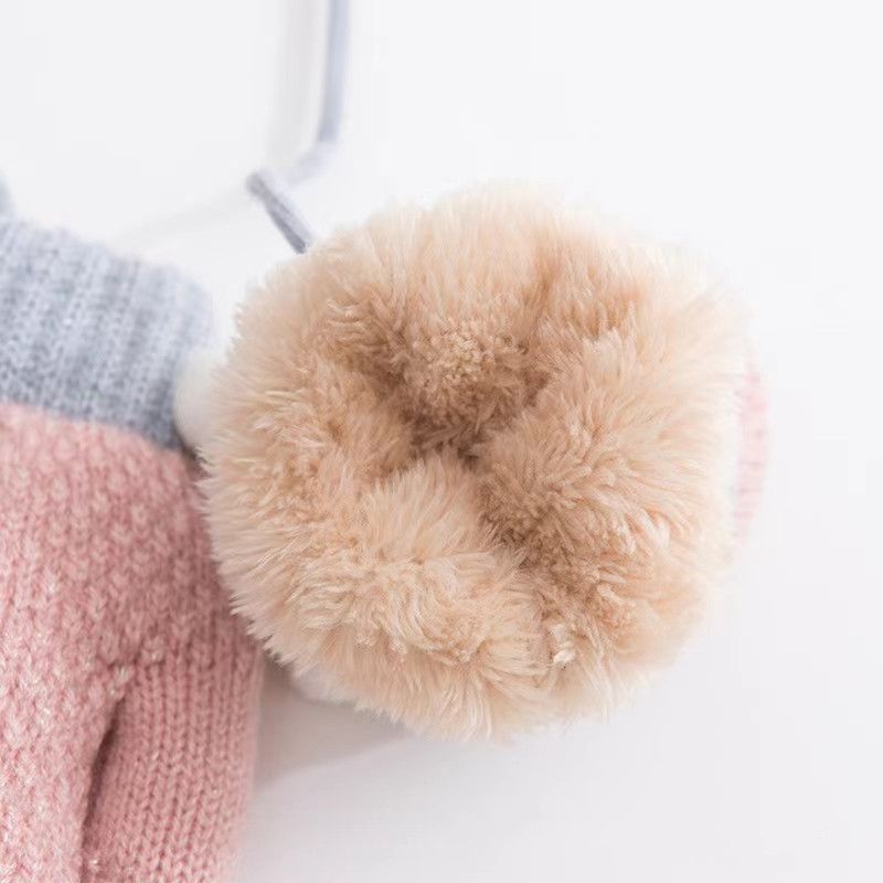 2 Pairs Toddler Mittens for Baby Boys Girls Winter Sher Lined Warm Knit view 4