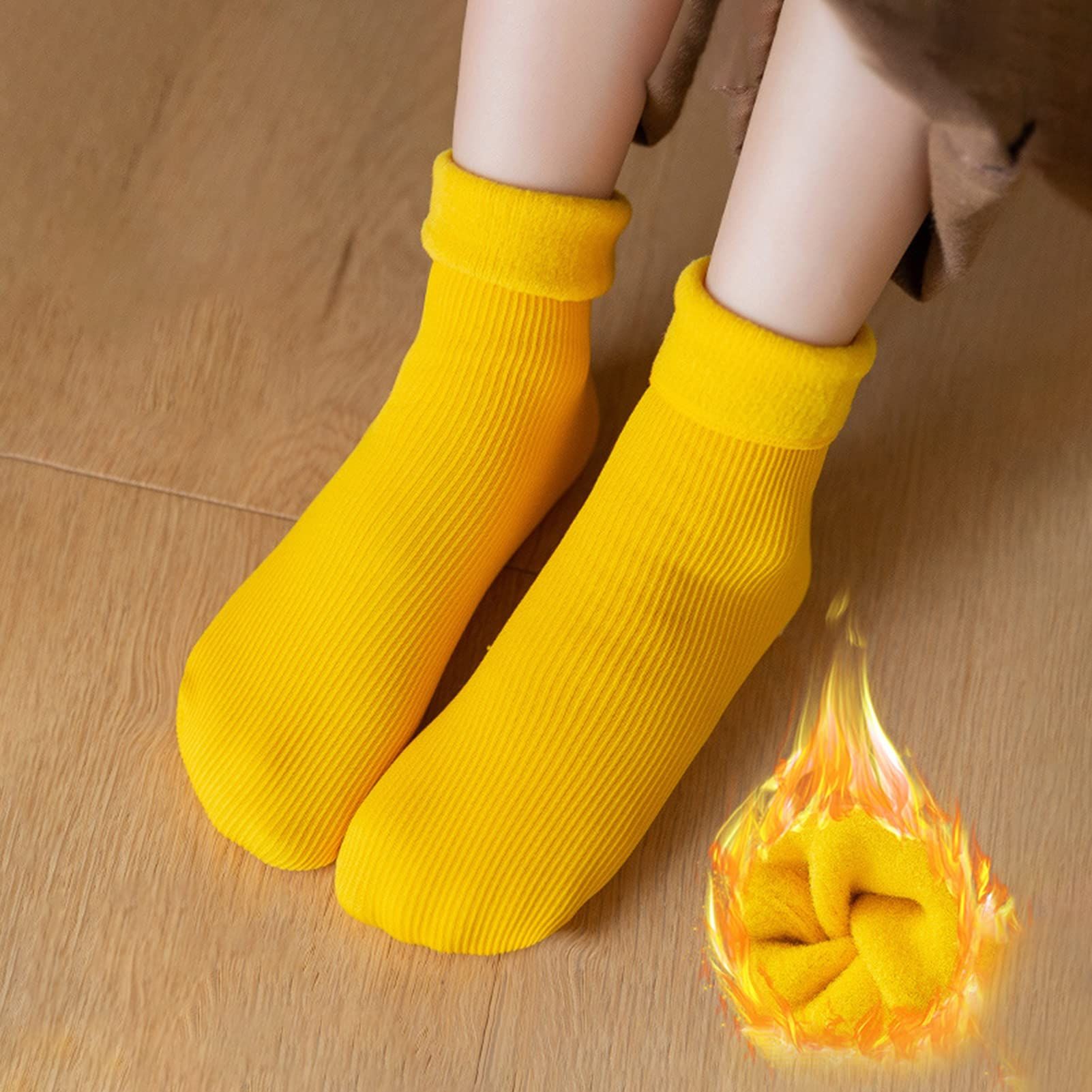 Kid Socks 2 Pair Trendy Keep Warm Winter Plus Cotton Blend Floor Socks Snow socks view 3