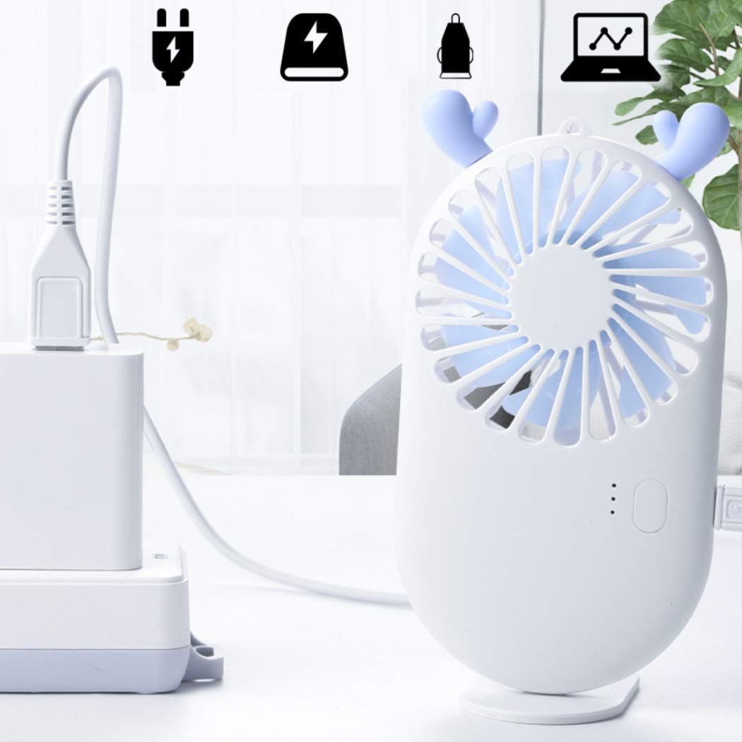 Cute Portable Mini Fan, Handheld Fan with Base as Small Desk Fan, USB view 5