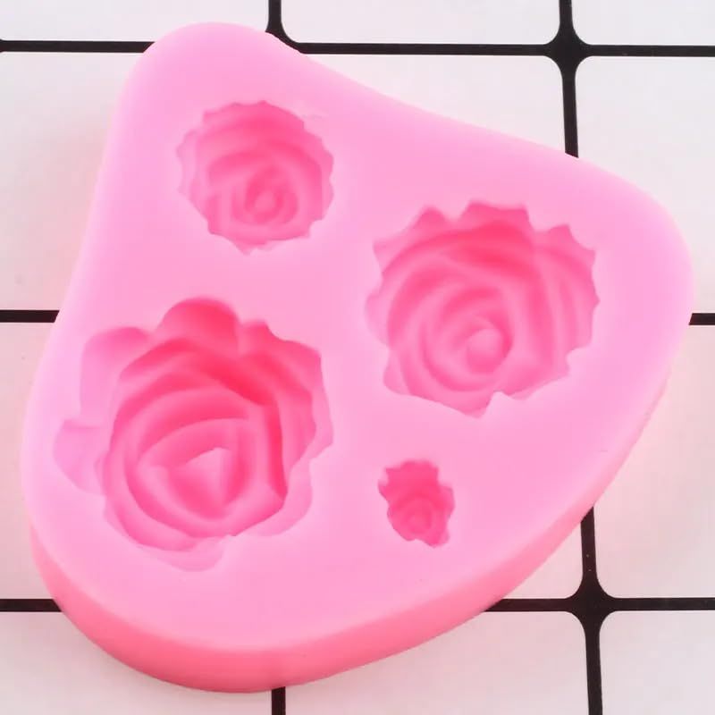 Roses Mold Flower Silicone Cake Molds Chocolate Sugarcraft DecoratingTools view 2