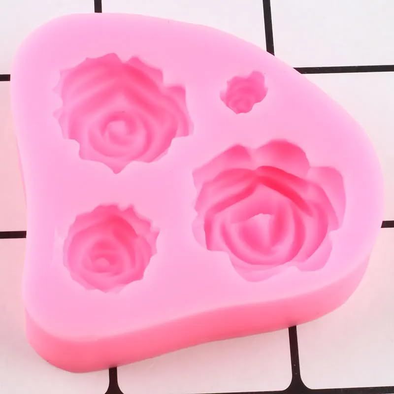 Roses Mold Flower Silicone Cake Molds Chocolate Sugarcraft DecoratingTools view 3
