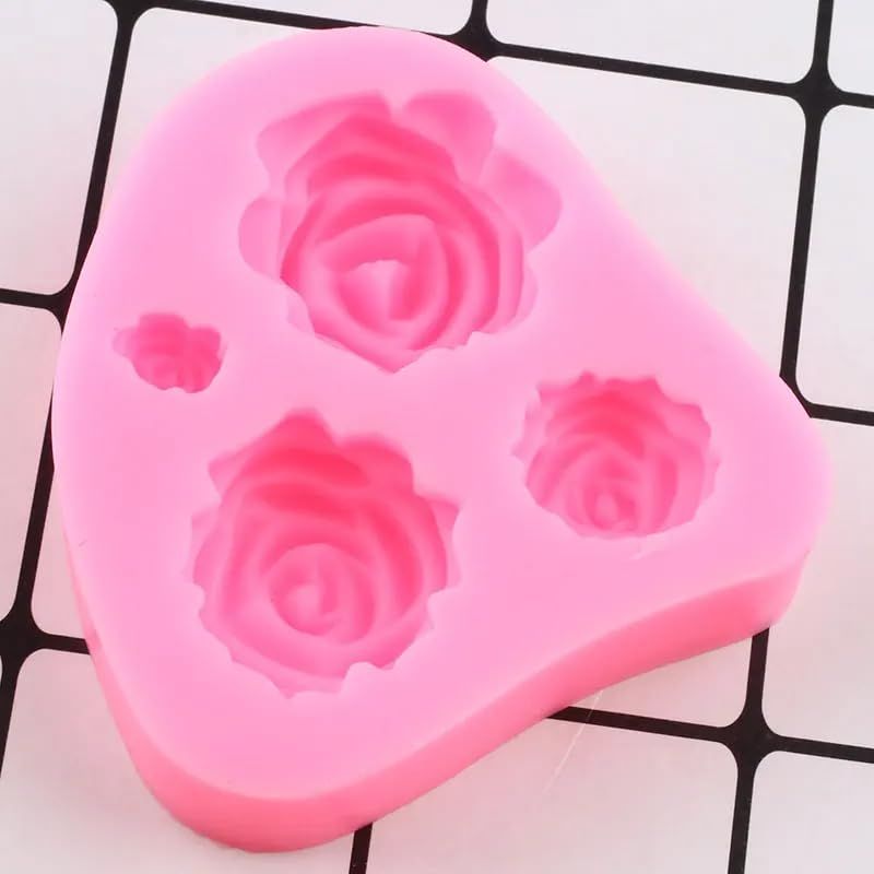 Roses Mold Flower Silicone Cake Molds Chocolate Sugarcraft DecoratingTools view 5