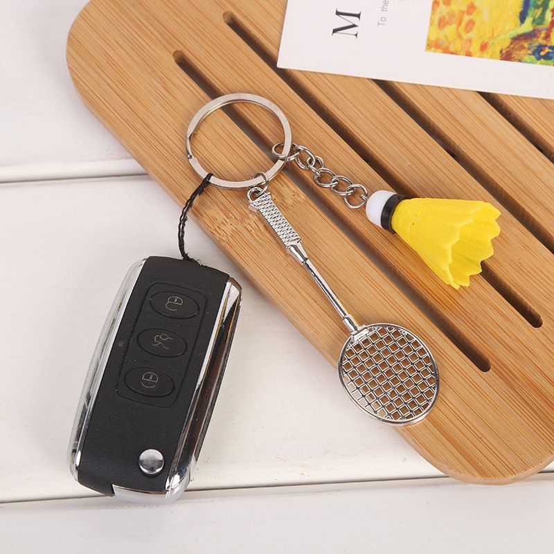 Key Holder for Car Keychain Cartoon Badminton Charm Student Bag Pendant Sports view 4