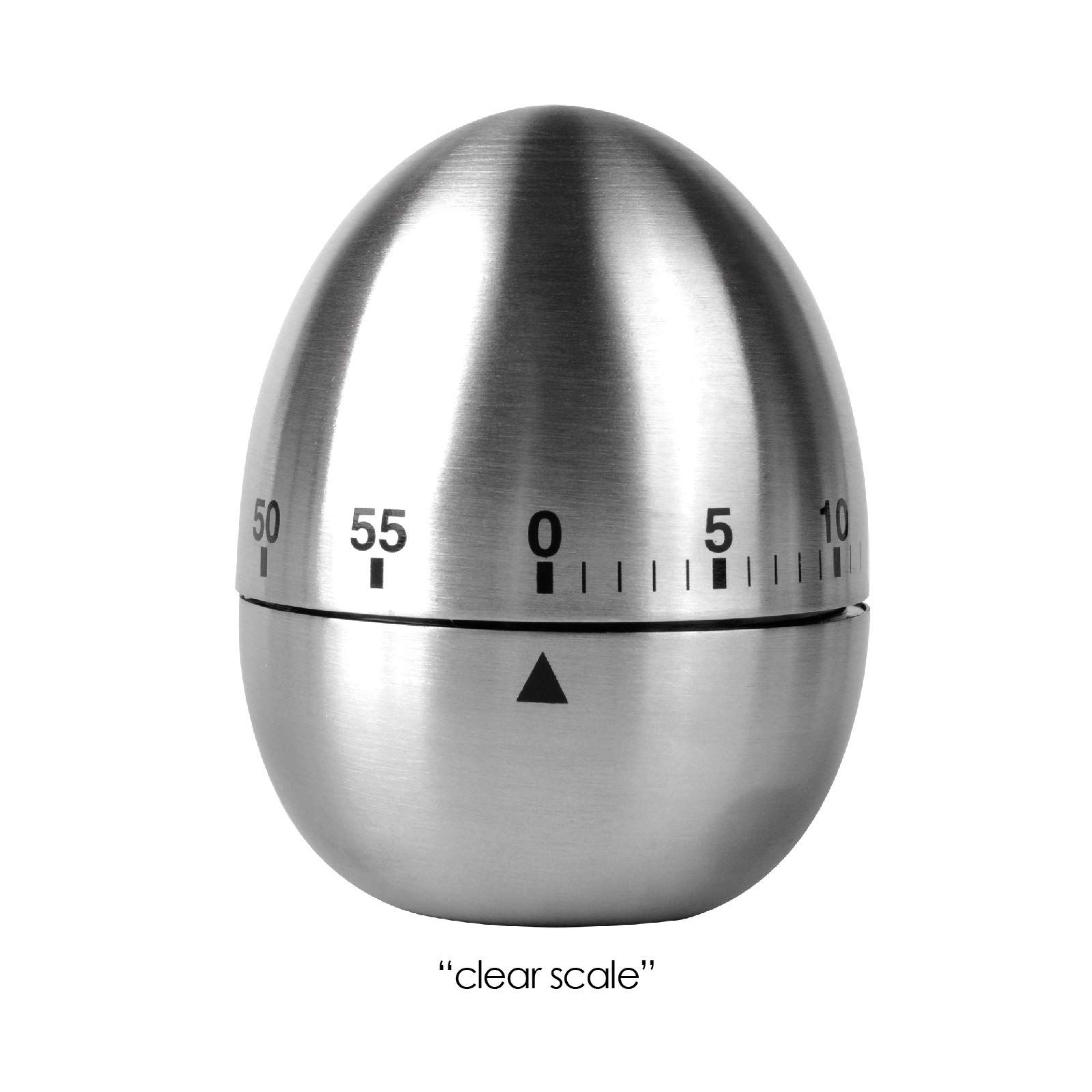 Egg Kitchen Timer Stainless Steel Mechanical Rotating Alarm 60 Minutes Count view 2