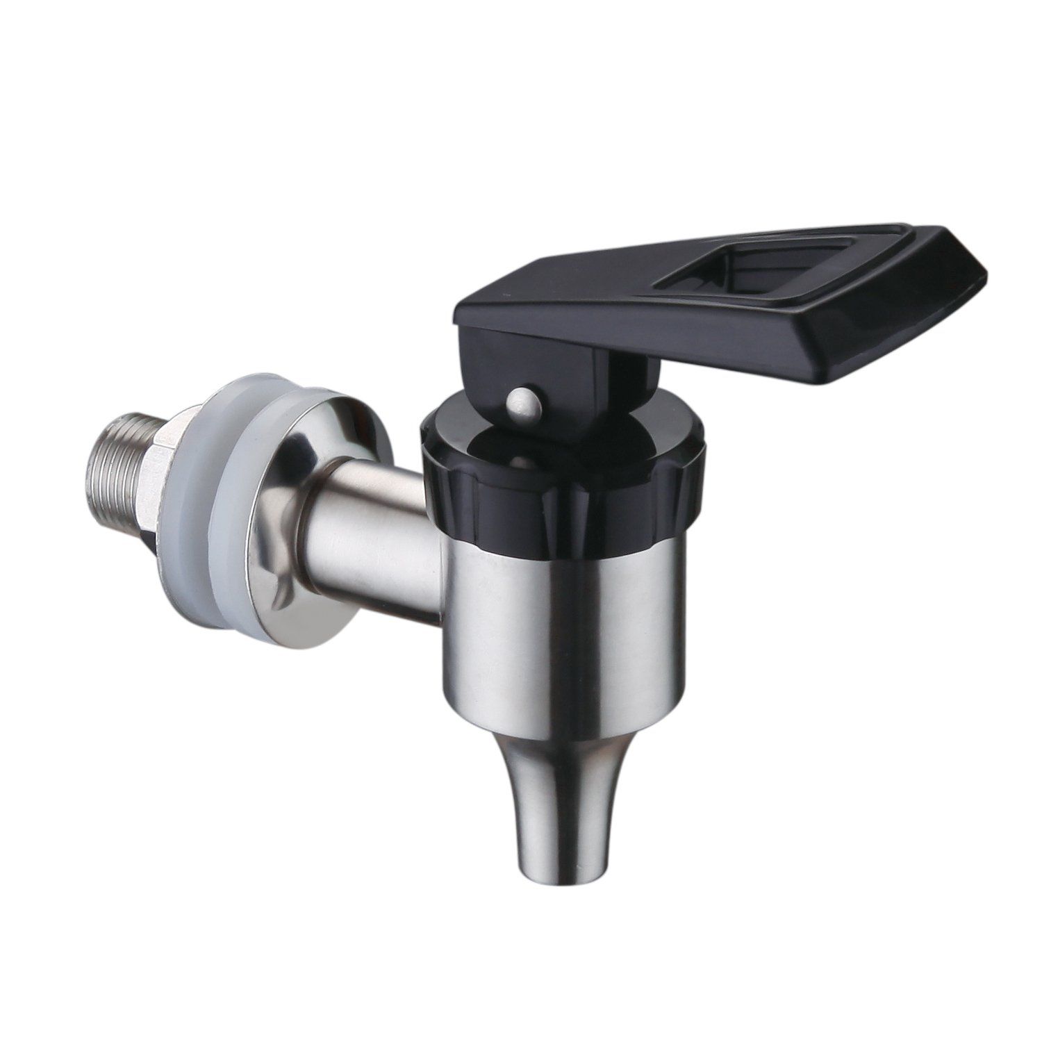 Stainless Steel Beer Beverage Dispenser Replacement Spigot Faucet Black Handle