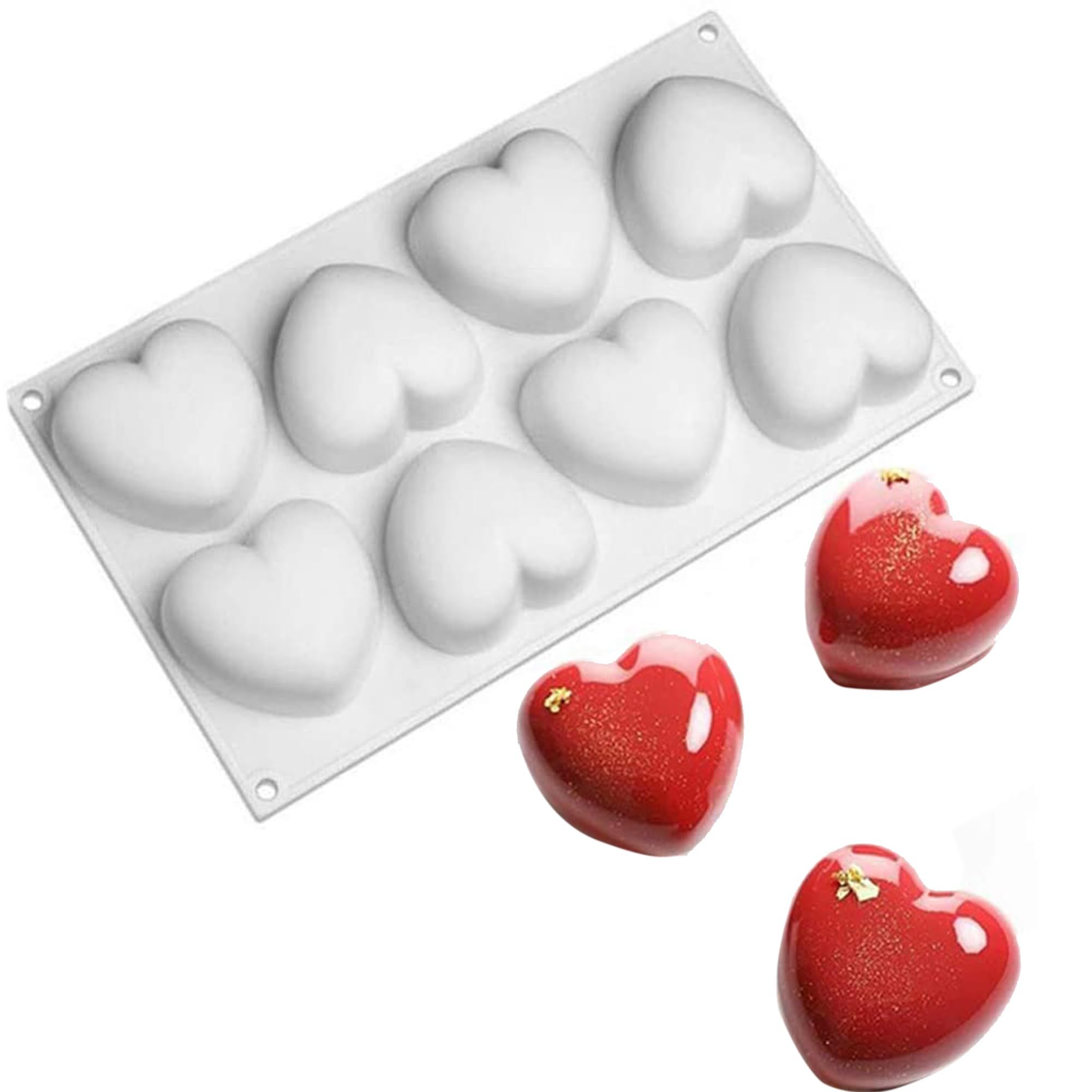 3D Heart Silicone Molds for Baking Mousse Cake