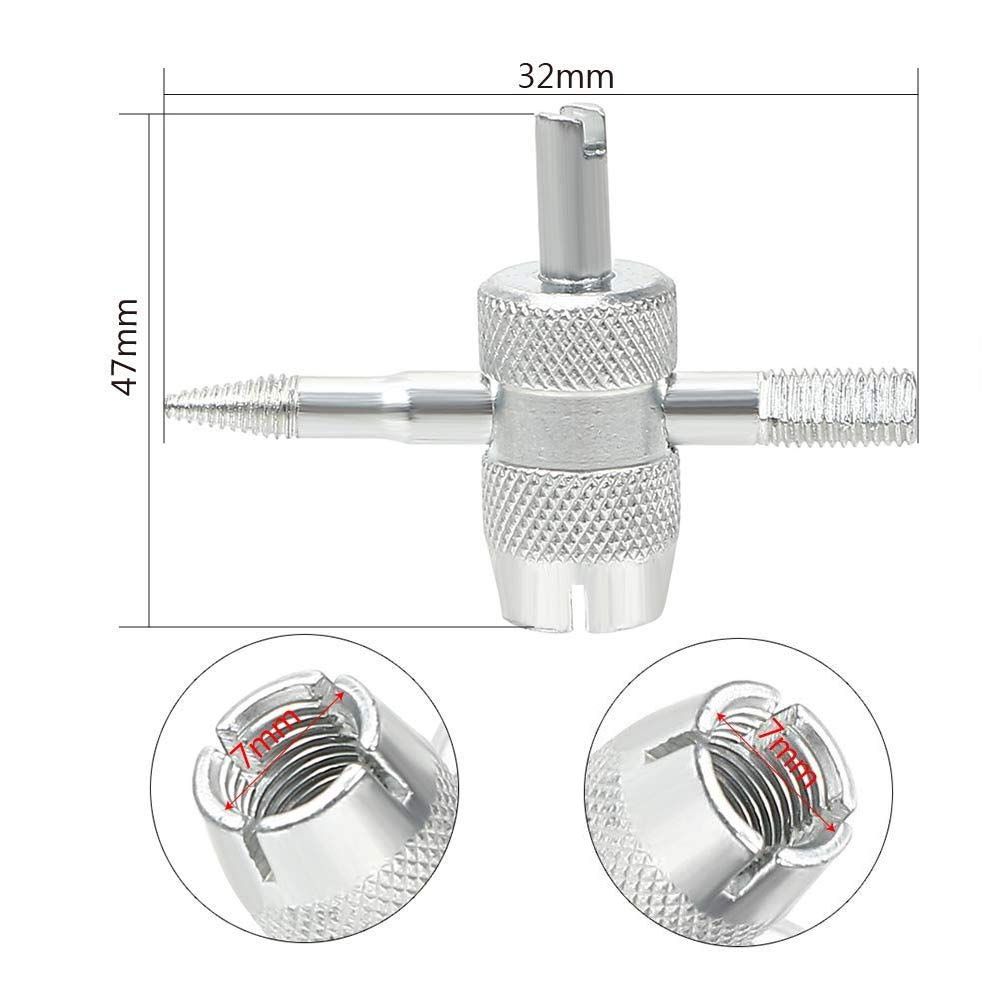 4-in-1 Valve Core Tool Multifunctional Valve Wrench for Automobile Tire Stem view 4