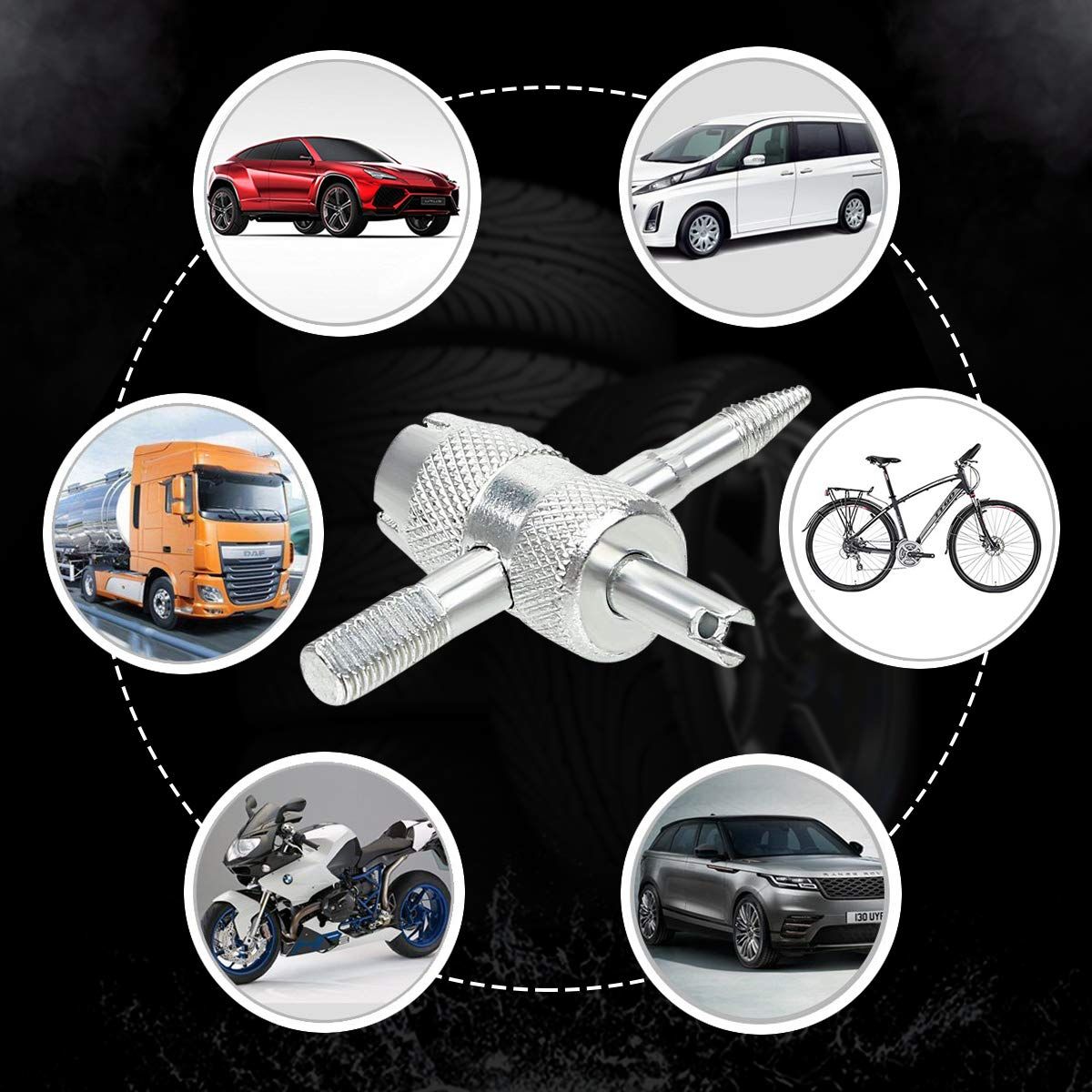 4-in-1 Valve Core Tool Multifunctional Valve Wrench for Automobile Tire Stem view 5