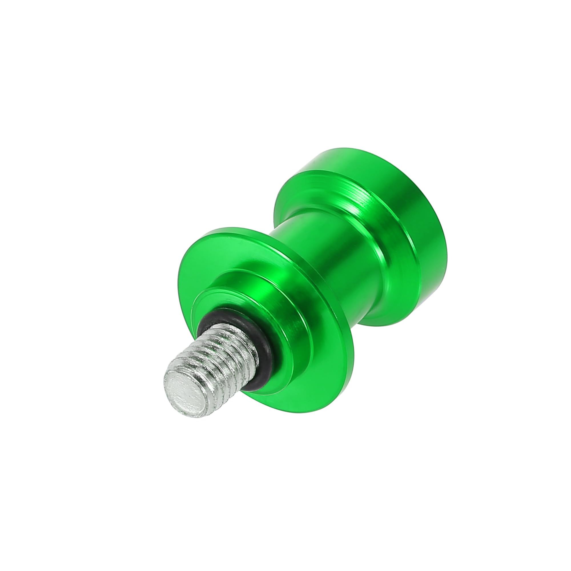 2pcs 8mm Green Aluminum Alloy Motorcycle CNC Swing Arm Spool Slider Stand view 3