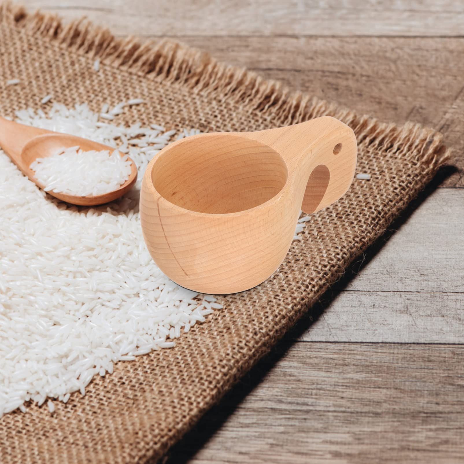 Wooden Tea Coffee Cup Portable Outdoor Natural Wood Drinks Lightweight view 5