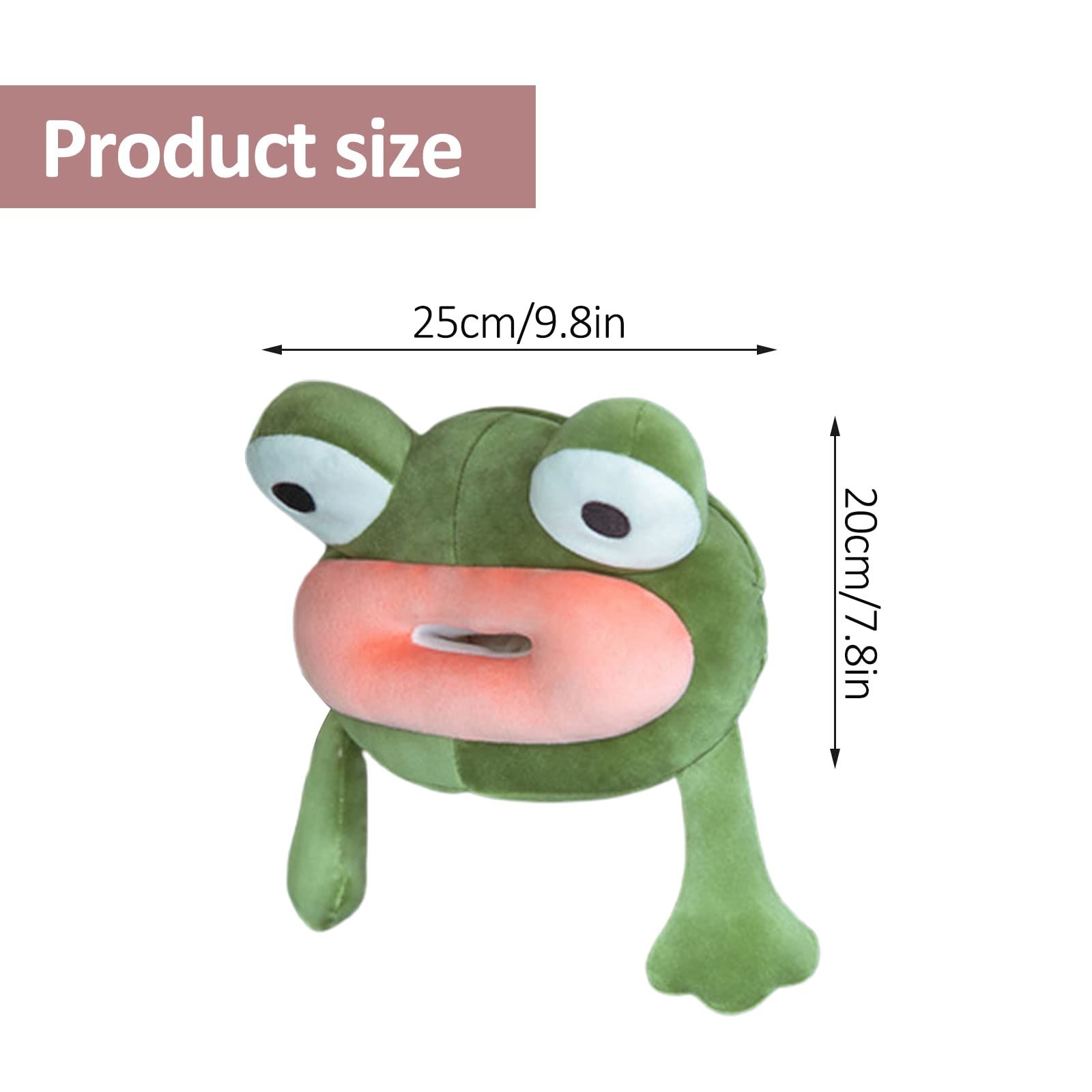 Cartoon Car Tissue Box, Funny Plush Frog Tissue Holder Animal Armrest Box Car view 5