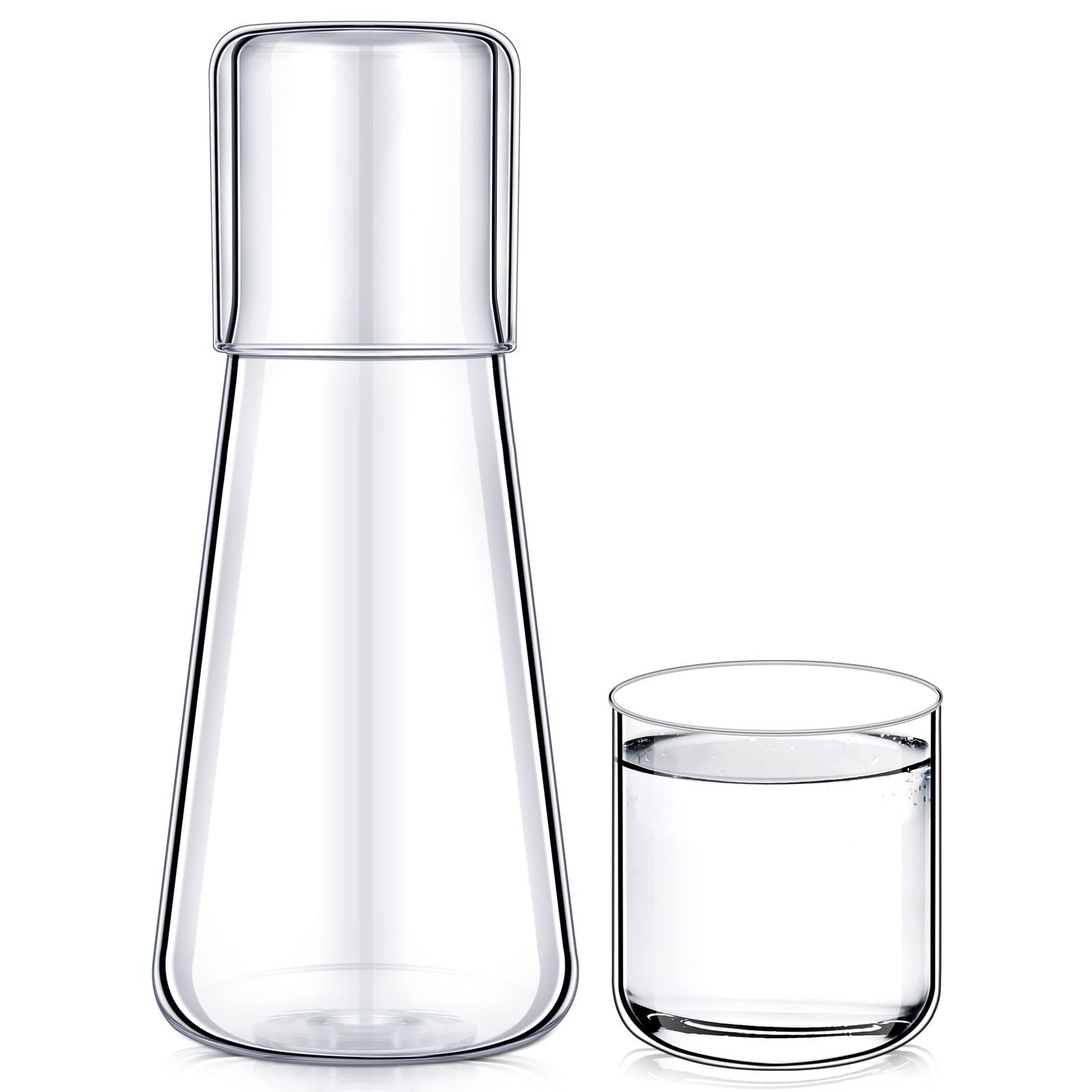 850 ml Bedside Water Carafe with Glass Set Night Water Carafe Glass Carafe