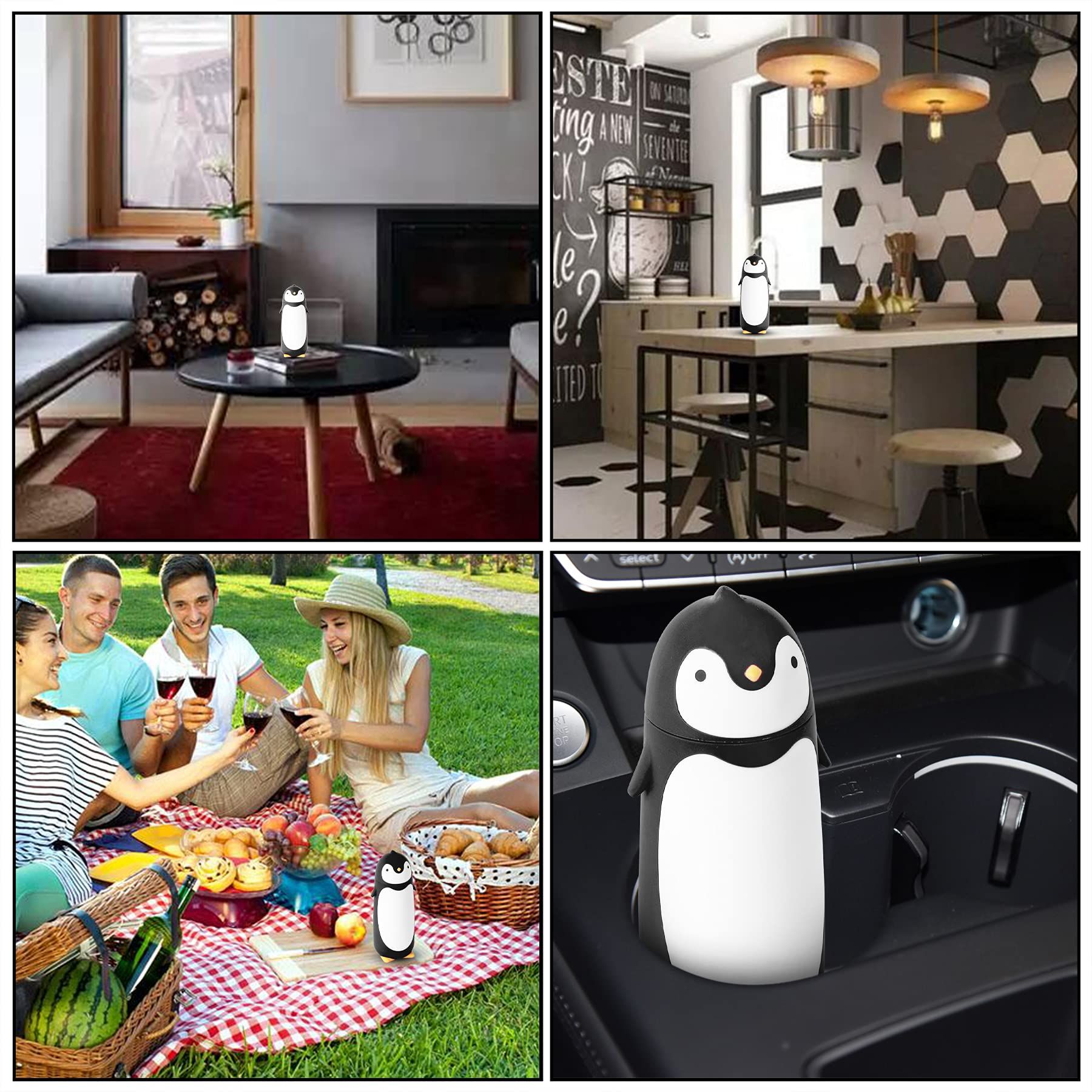 Penguin Stainless Steel Vacuum insulated tumblers Travel Mug Tea Water Bottle view 4