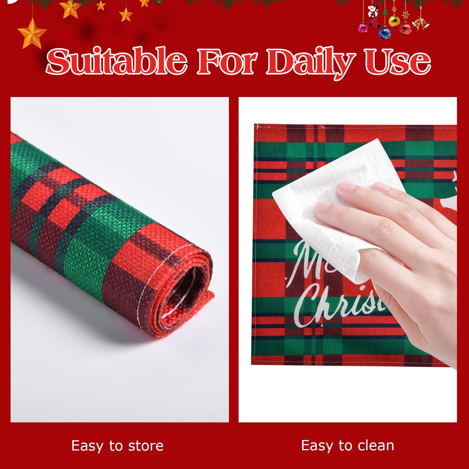 Christmas Placemats Set of 4 Cloth Placemats view 4