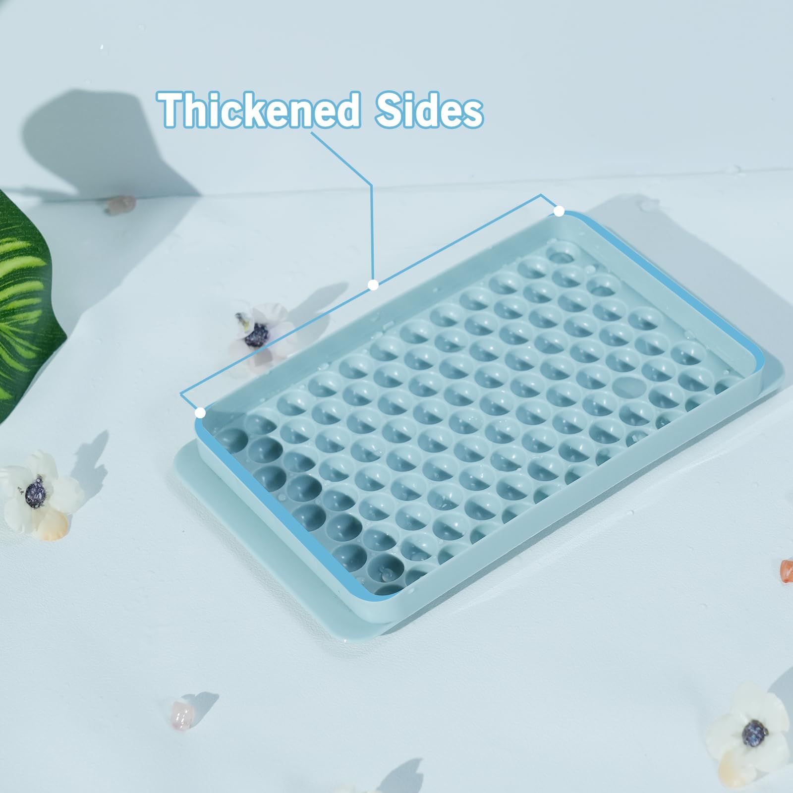 4 Pack Small Ice Cube Tray with Lid and Bin view 4
