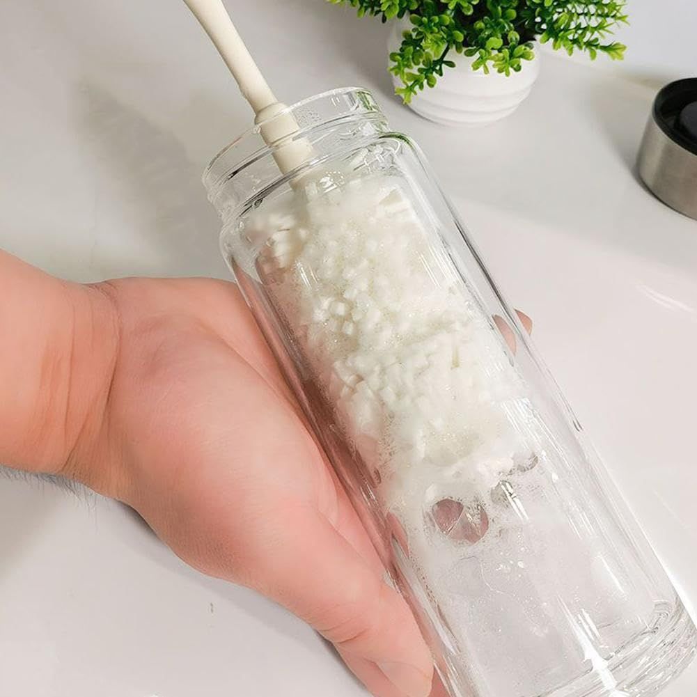 Long Cleaning Brush Foam for Bottle Cup Wine Glass Bar Kitchen Cleaner view 4