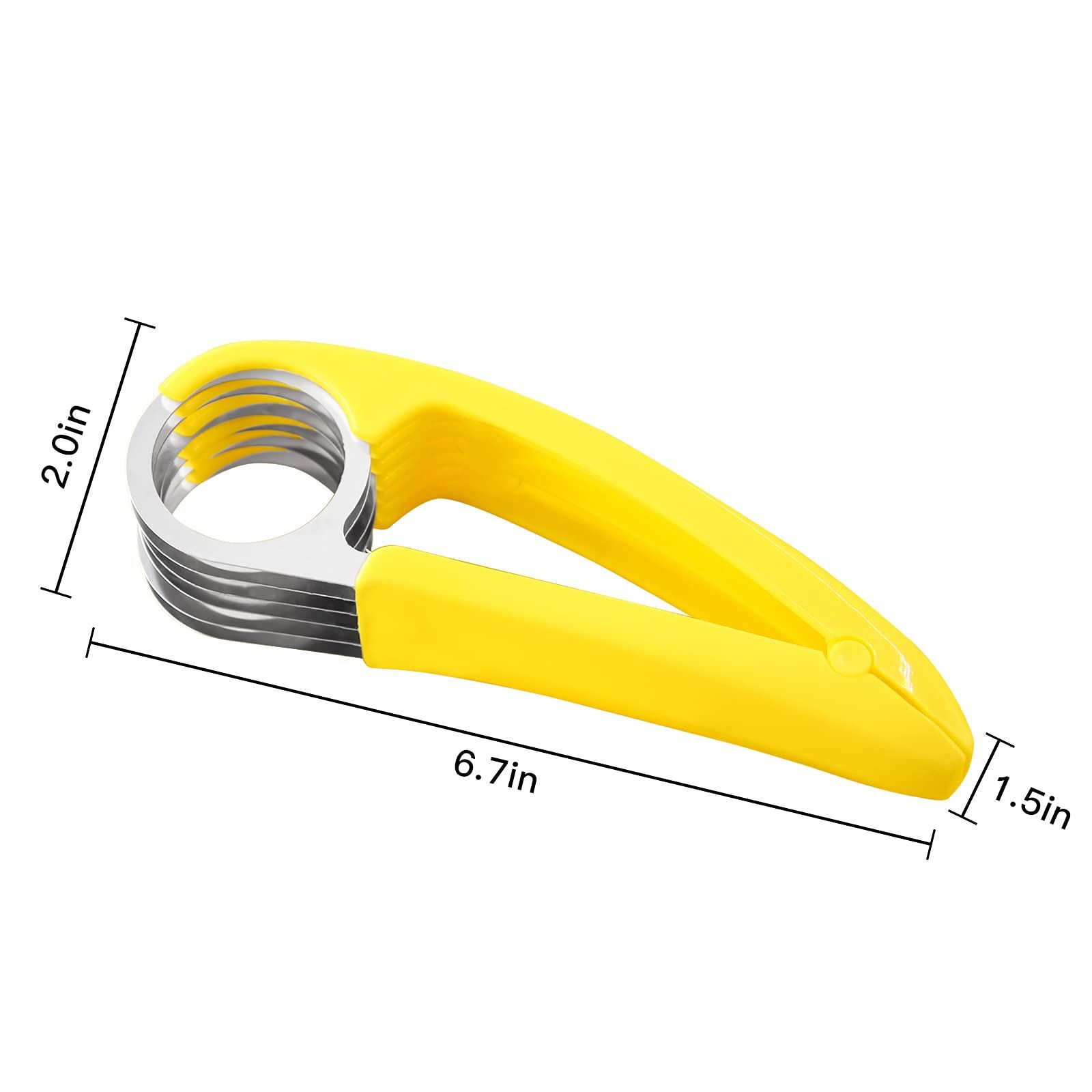 Banana Slicer,ABS + Stainless Steel Fruit and Vegetable Salad Peeler Cutter view 2