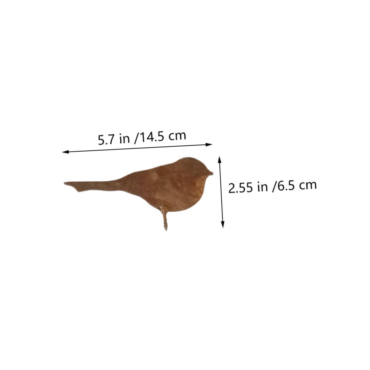 4pcs Bird Silhouette Metal Rust Garden Stakes Rusty Birds Rustic Bird Stake view 2