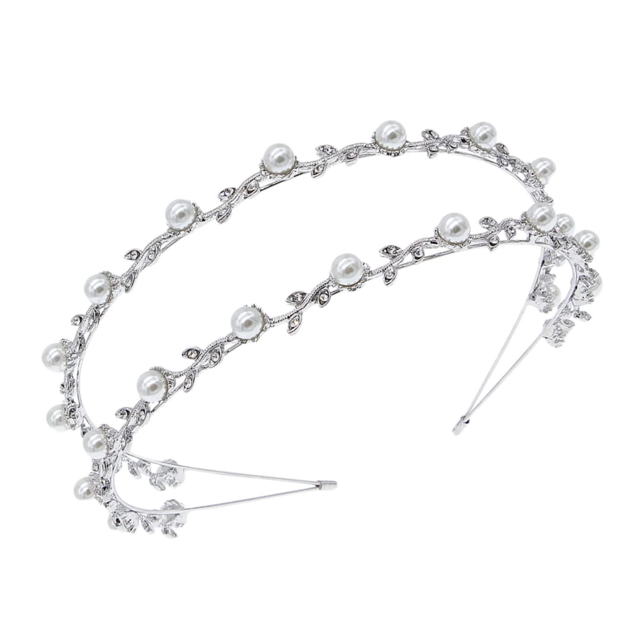 Alloy Hair Hoop Crystal and Pearl Headband Women Headband Wedding Hair Jewelry