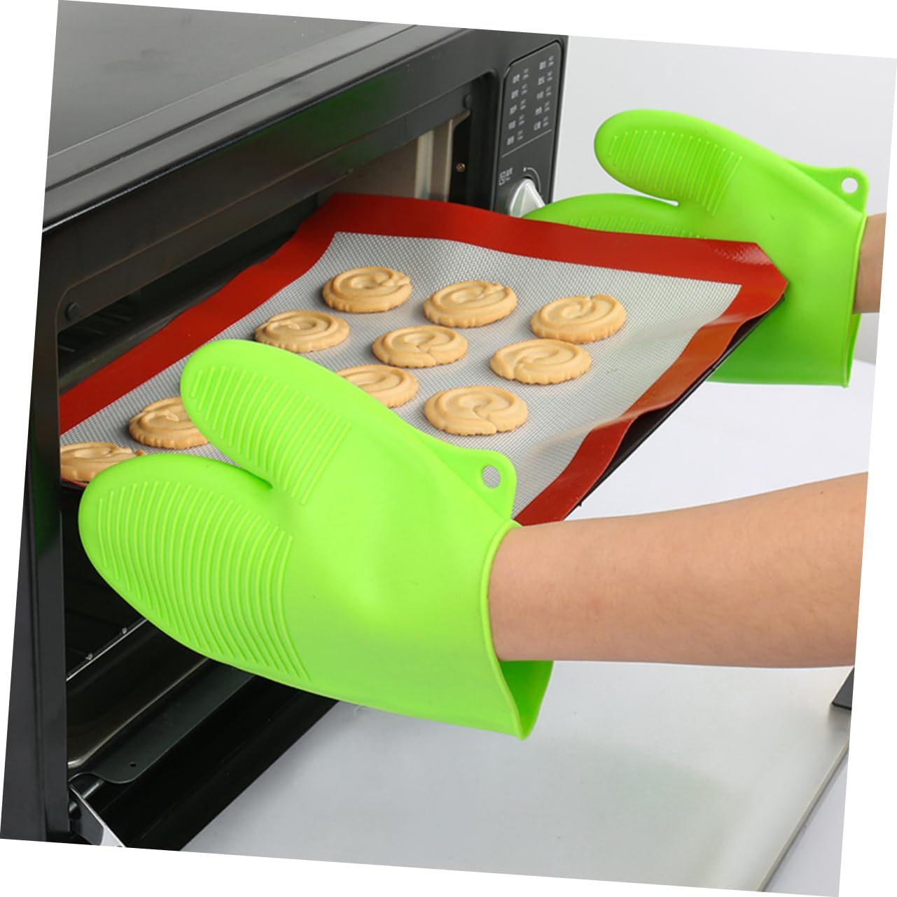 2pcs Oven Glove Kitchen Mitt Oven Mitt Mitts Waterproof Gloves Water Proof view 3