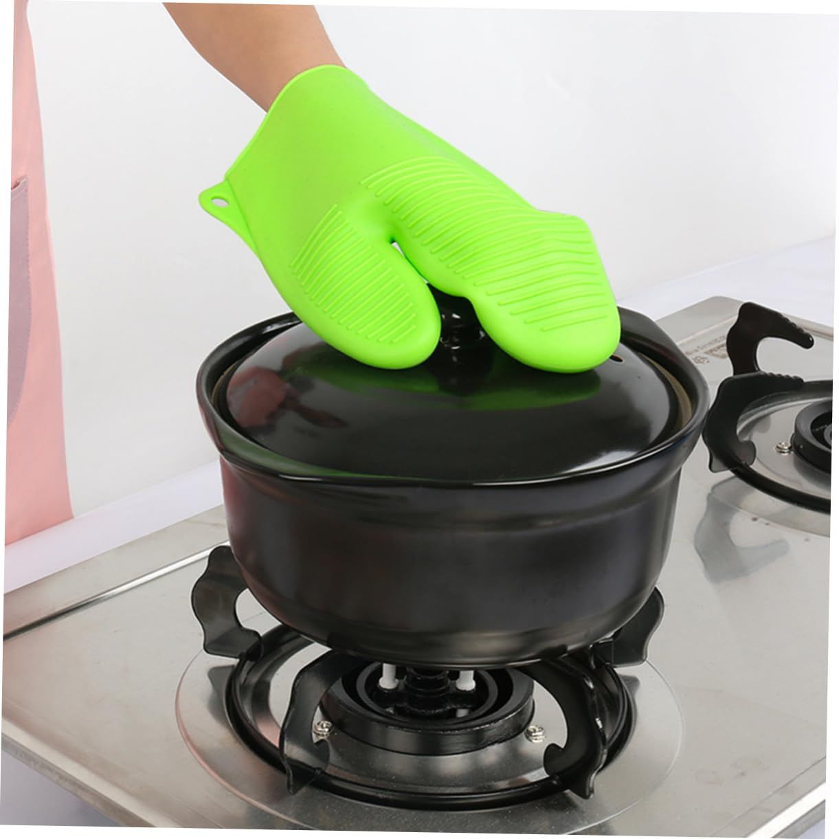 2pcs Oven Glove Kitchen Mitt Oven Mitt Mitts Waterproof Gloves Water Proof view 4