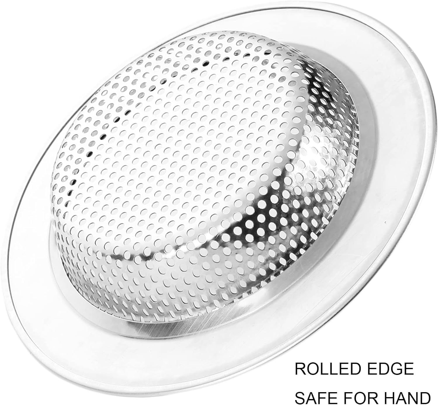2 Pcs Sink Drain Strainer for Kitchen Sinks Strainer with Large Wide Rim 4.5" view 5