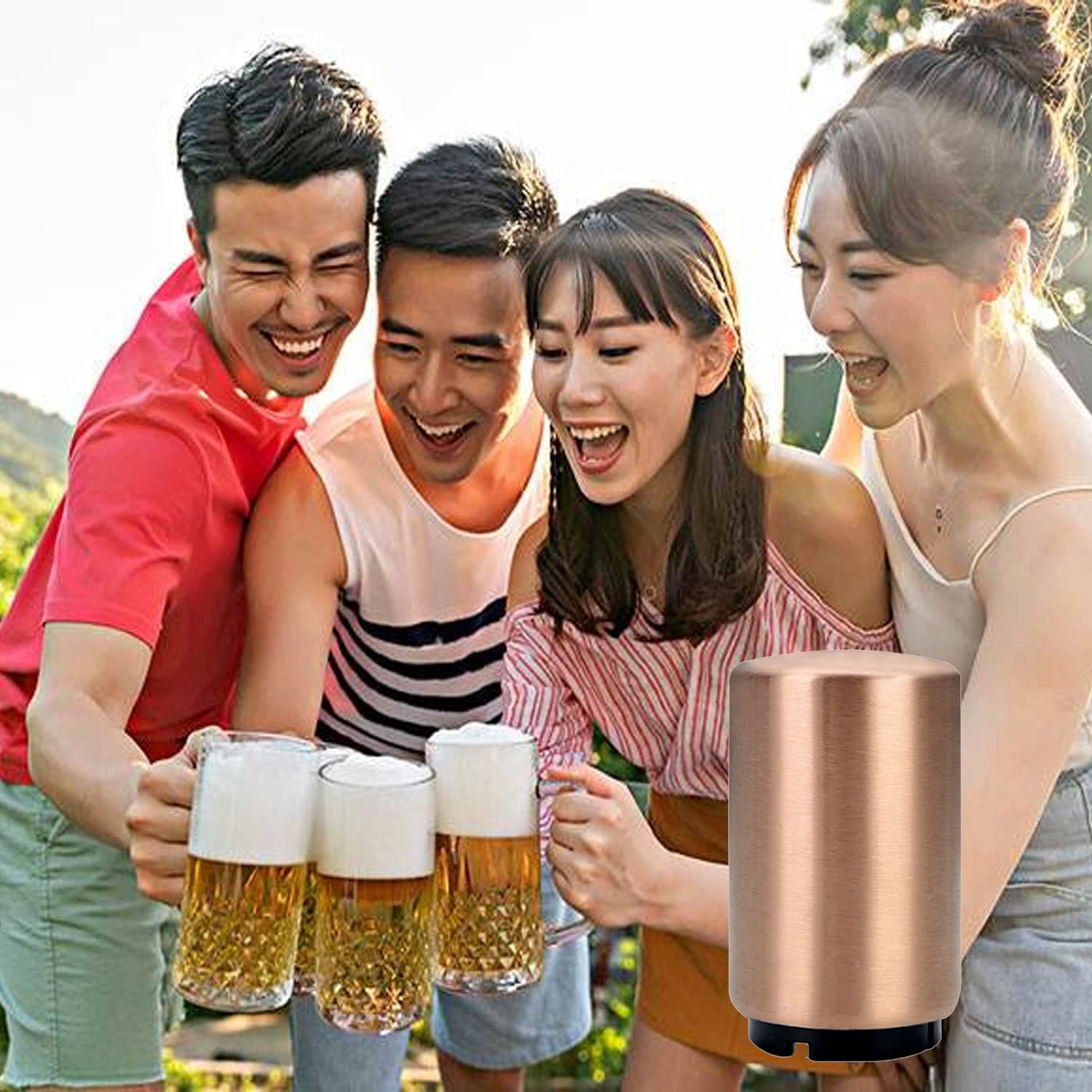 Beer Bottle Opener, Magnet-Automatic Beer Bottle Opener with Cap Catcher view 4