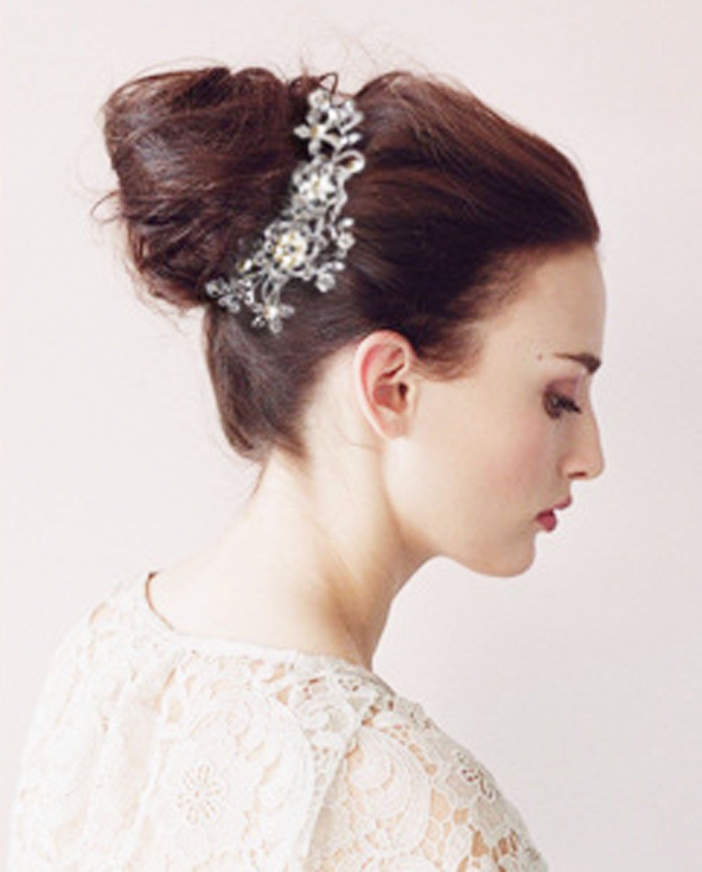 Pack of 2 Bridal Wedding Silver Crystal Rhinestones Pearls Women Hair Comb A view 5