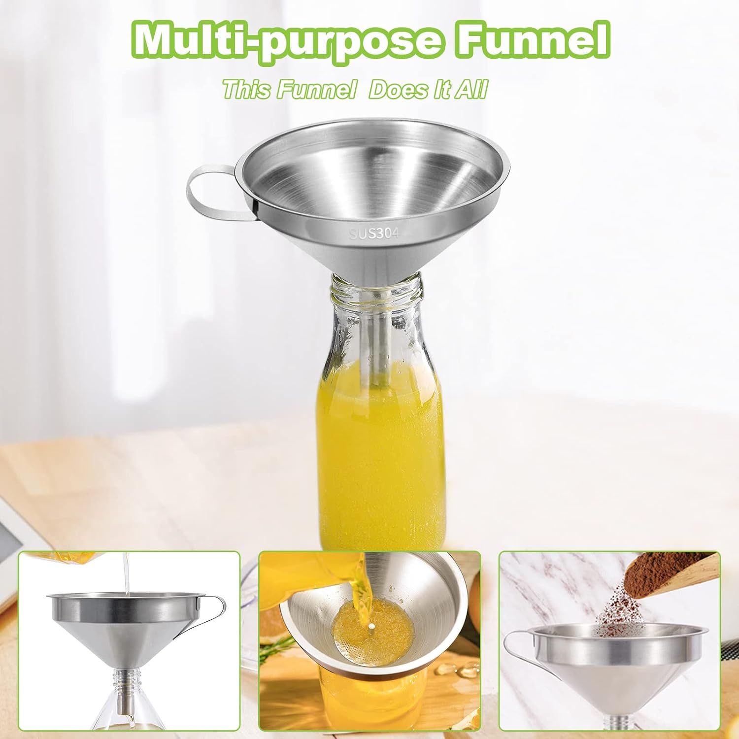 Stainless Steel Kitchen Funnel view 2