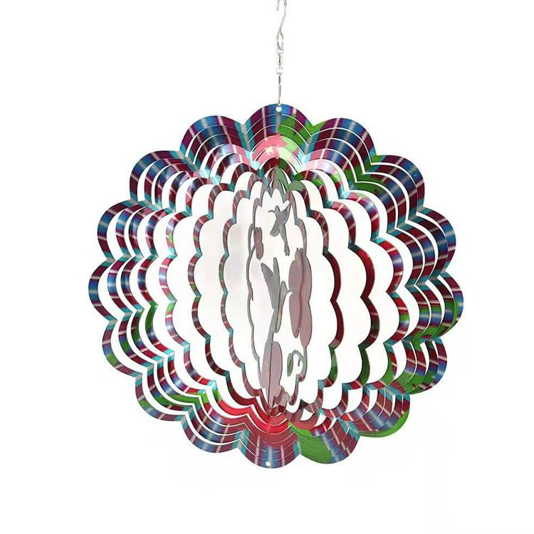 Kinetic Stainless Steel Wind Spinner- Hummingbird 3D Indoor Outdoor Garden — image 1