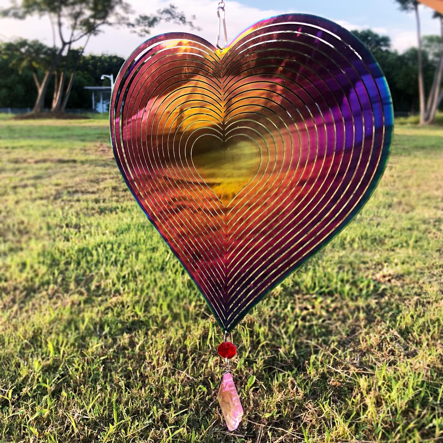 Outdoor Metal 3D Wind Spinner Hanging Yard Garden Decor Gifts Stainless Steel view 5