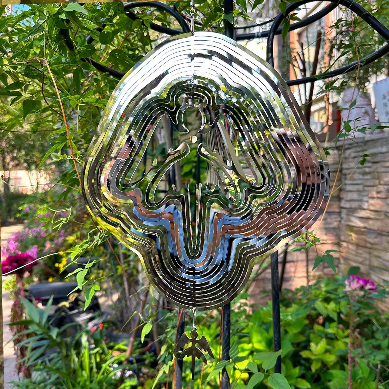 Wind Spinners for Yard and Garden Metal Large Angels Figurines Wind Spinner