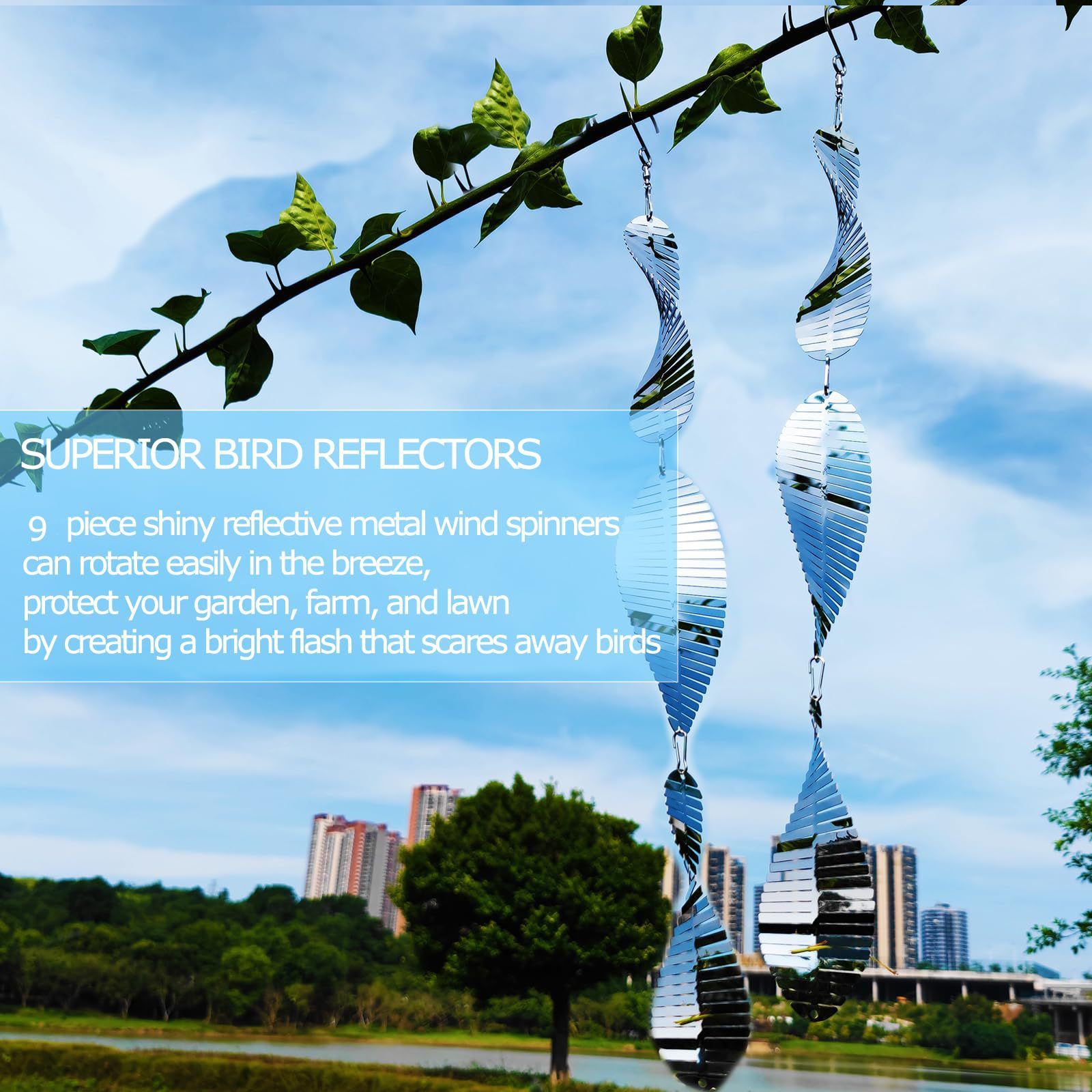 3× 3D Stainless Steel Outdoor Hanging Wind Spinner view 3