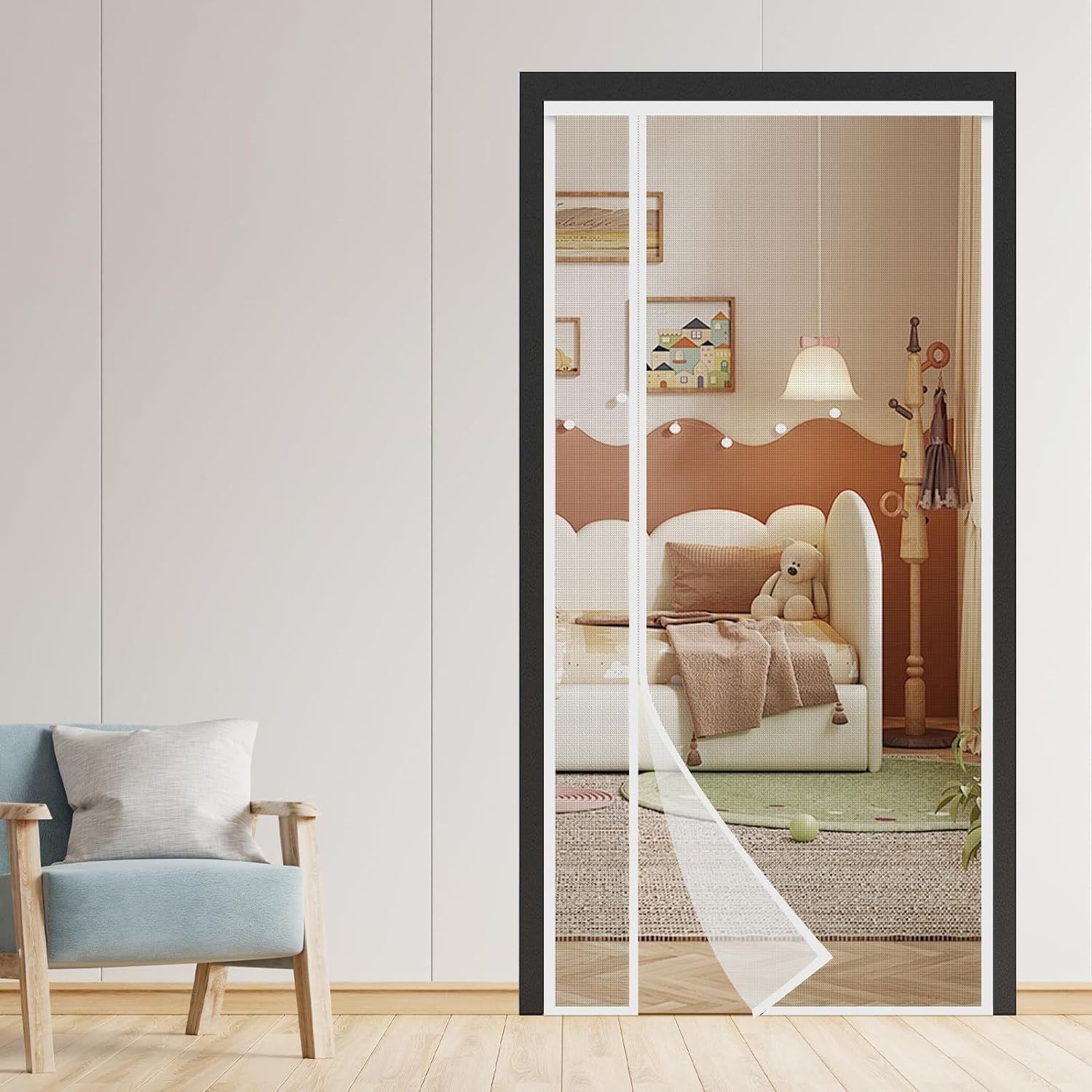 Reversible Left or Right Side Opening Magnetic Screen Door
