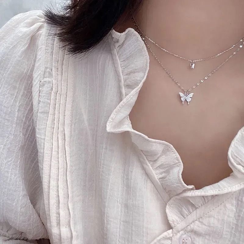 Layered Choker Necklace for Women Diamond Pendent Necklace for Mothers Day view 3