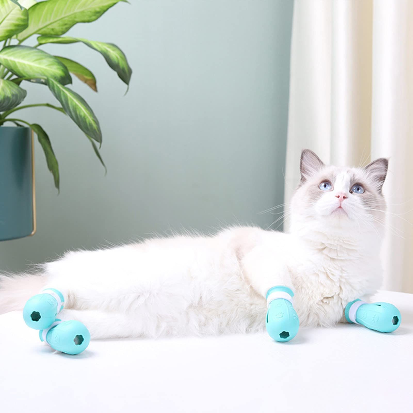 4Pcs Cat Foot Covers Multifunctional Restraint Tools Anti-Scratch Cat Boots view 2