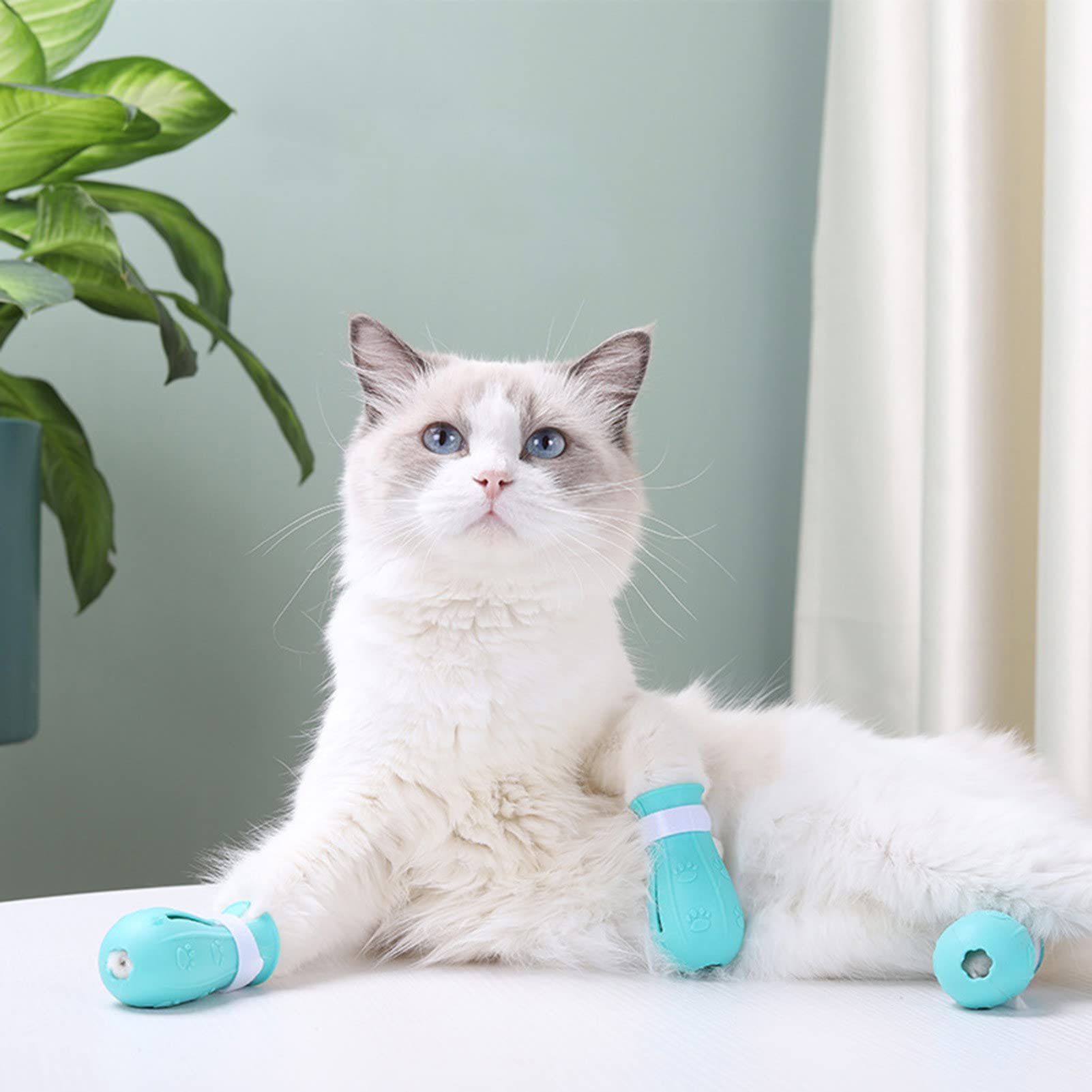 4Pcs Cat Foot Covers Multifunctional Restraint Tools Anti-Scratch Cat Boots view 3