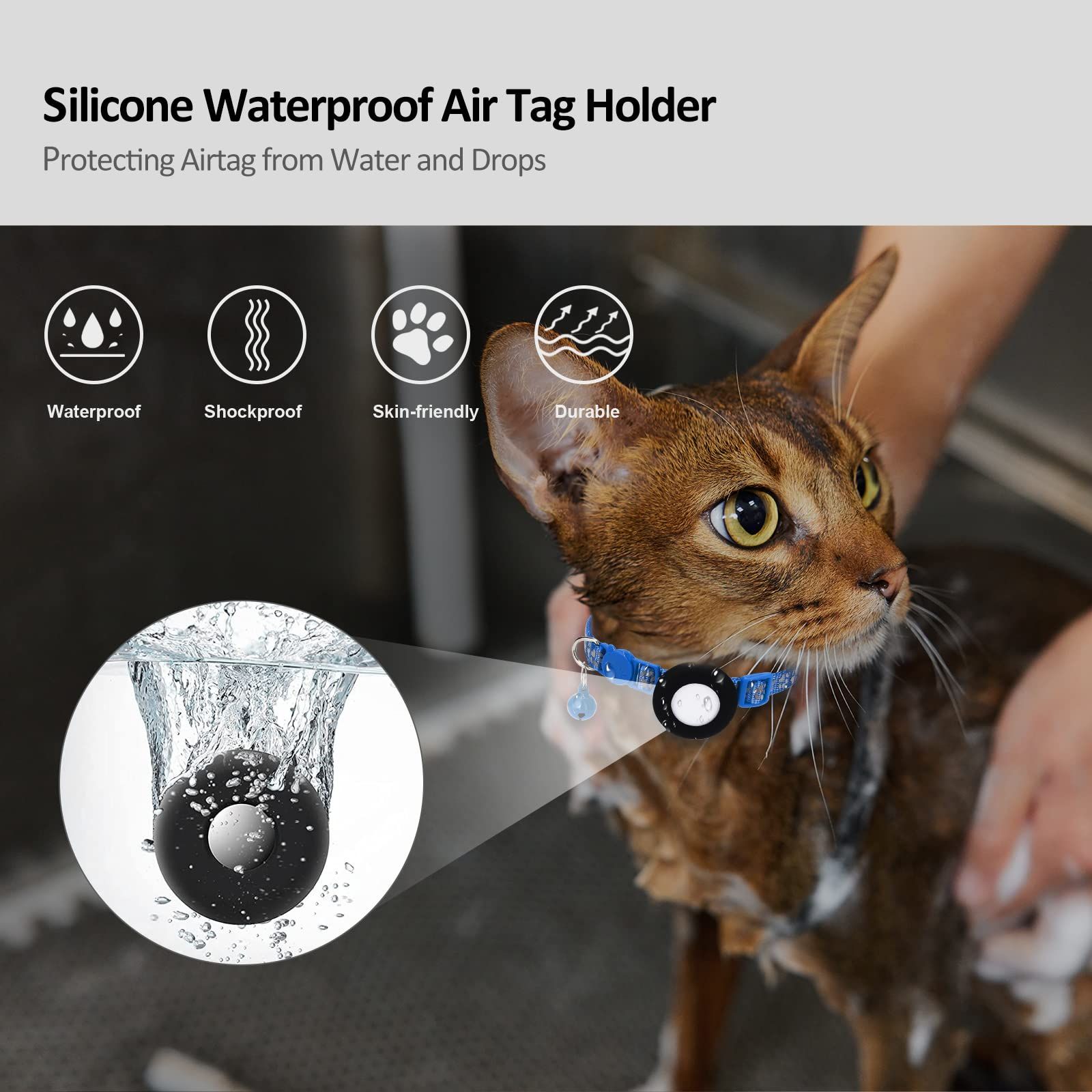 Cat Collar, Apple Collar with Safety Buckle ,Reflective Cat Collar in Width view 5