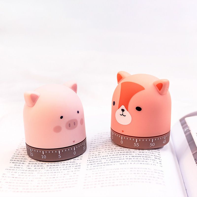 Mechanical Kitchen Timer with Cute Cartoon Rotating Countdown Loud Alarm Timer view 3