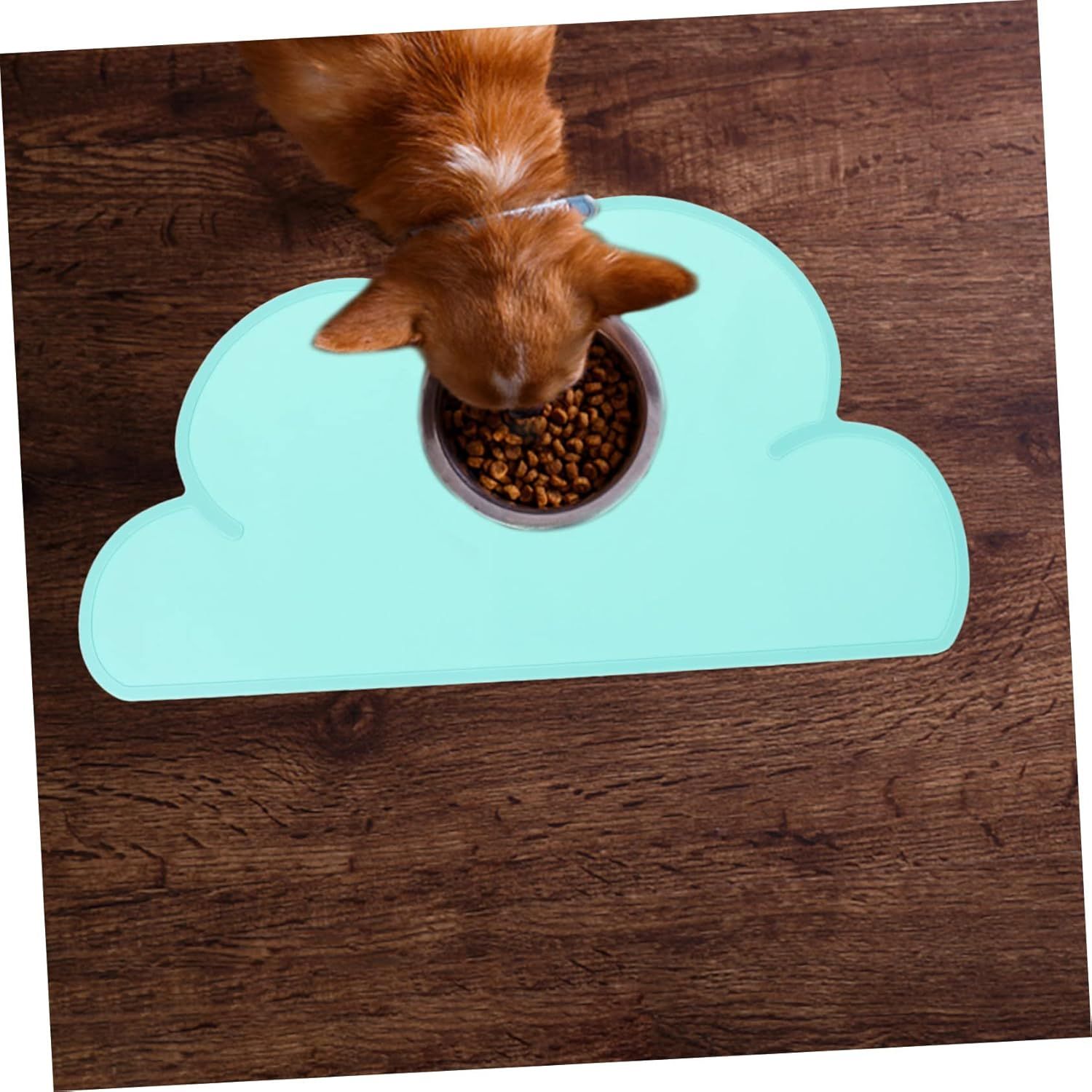 Silicone Pet Feeding Food Mat Dog Cat Placemat Mat with Raised Edge view 3